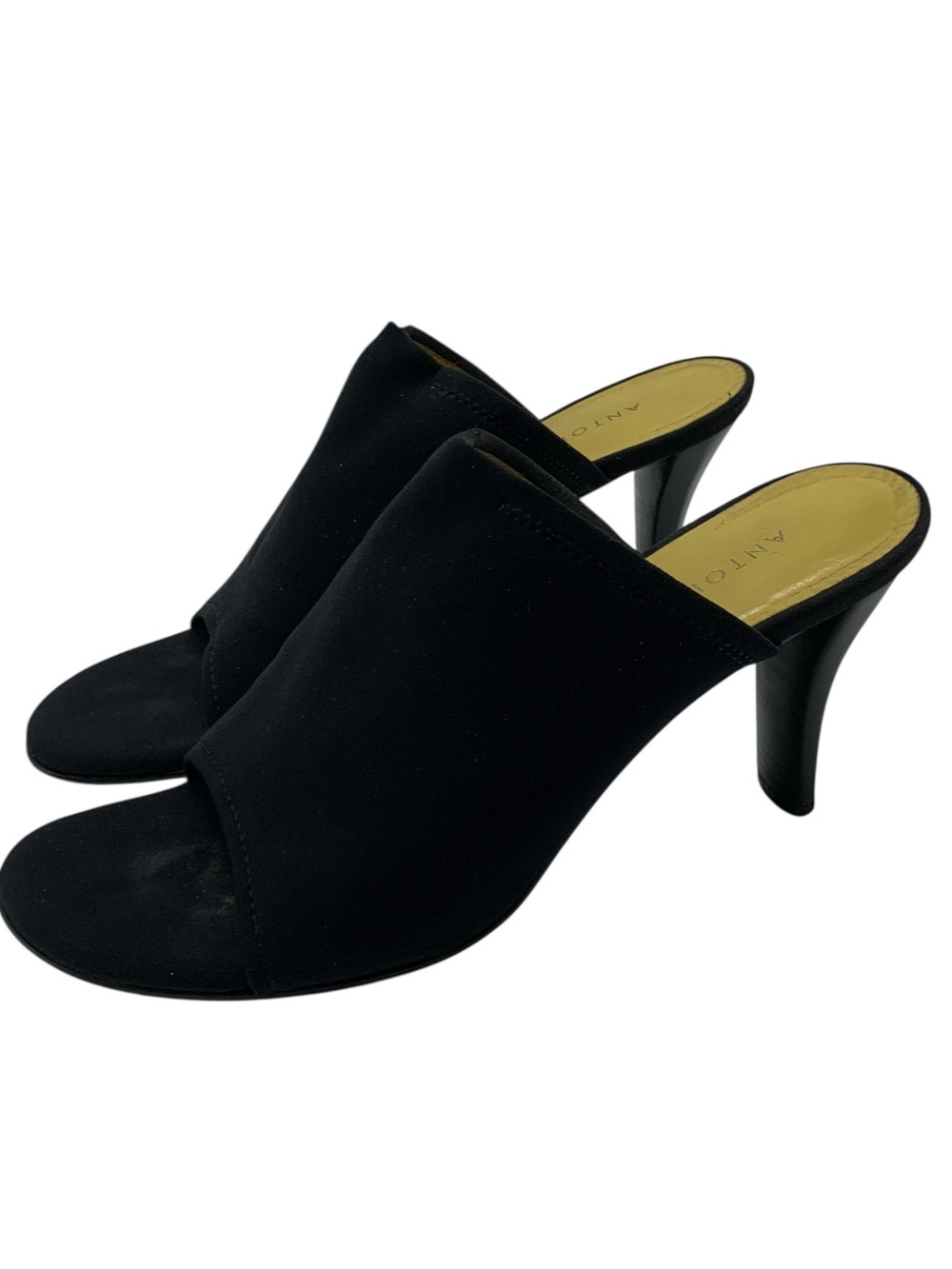 Black Suede/Fabric  Sandals Heels
